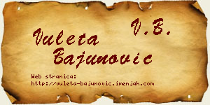 Vuleta Bajunović vizit kartica